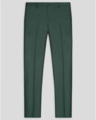 ЗЕЛЕН КЛАСИЧЕСКИ ПАНТАЛОН ОТ ФИНА ВЪЛНА С ЕЛАСТАН  /ЧАСТ ОТ КОСТЮМ/