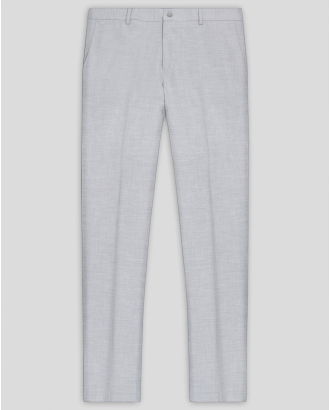 КЛАСИЧЕСКИ ВТАЛЕН ПАНТАЛОН С ЕЛАСТАН В СИВ  МЕЛАНЖ /ЧАСТ ОТ КОСТЮМ/