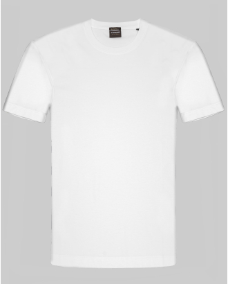 БЯЛА ТЕНИСКА ОТ МЕРСЕРИЗИРАН ЕГИПЕТСКИ ПАМУК С ЛОГО