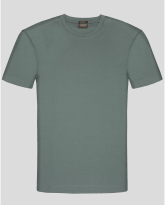 СВЕТЛО ЗЕЛЕНА ТЕНИСКА С ОБЛО ДЕКОЛТЕ ОТ МЕРСЕРИЗИРАН ПАМУК