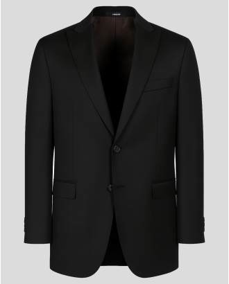 ЧЕРНО КЛАСИЧЕСКО САКО С ОСТЪР РЕВЕР ВТАЛЕН СИЛУЕТ /ЧАСТ ОТ КОСТЮМ/