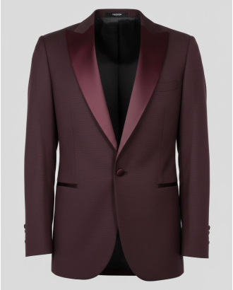 ЦЕРЕМОНИАЛНО САКО  ВТАЛЕН СИЛУЕТ В ЦВЯТ БОРДО /ЧАСТ ОТ КОСТЮМ/