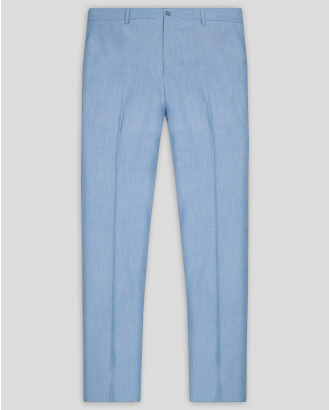 СИН КЛАСИЧЕСКИ ПАНТАЛОН МЕЛАНЖ СВОБОДЕН СИЛУЕТ /ЧАСТ ОТ КОСТЮМ/