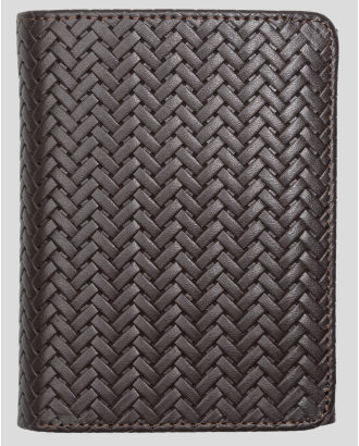 ТЪМНОКАФЯВ РЕЛЕФЕН ПОРТФЕЙЛ ОТ 100% ЕСТЕСТВЕНА КОЖА