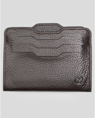 ТЪМНОКАФЯВ ВИЗИТНИК ОТ ЕСТЕСТВЕНА КОЖА ШАГРЕН