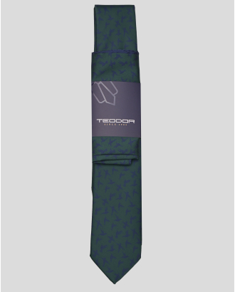 ЗЕЛЕН КОМПЛЕКТ ВРАТОВРЪЗКА И КЪРПА В ТОНАЛЕН ДЕСЕН 