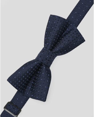 ТЪМНОСИНЯ СТРУКТУРНА ПАПИЙОНКА С ФИГУРАЛЕН ДЕСЕН НА ТОЧКИ