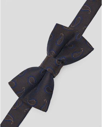 ПАПИЙОНКА В КАФЯВ И ТЪМНОСИН  МЕЛАНЖ С КОНТРАСТЕН ДЕСЕН НА КАПЧИЦИ