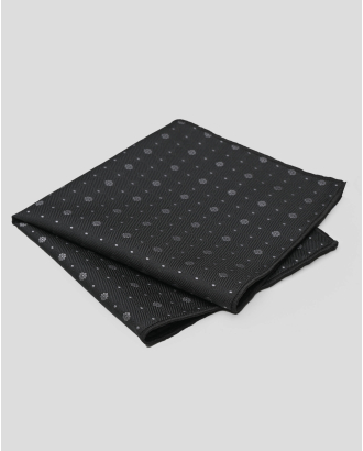 ЧЕРНА СТРУКТУРНА КЪРПИЧКА ЗА САКО С КОНТРАСТНИ ЦВЕТЯ