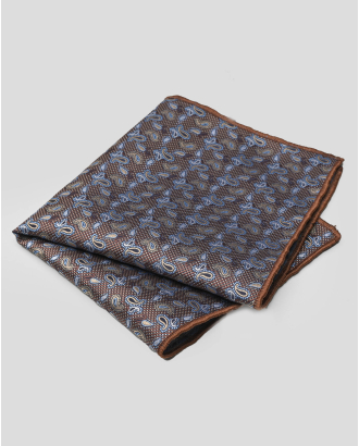 КАФЯВА КЪРПИЧКА ЗА САКО С КОНТРАСТЕН ДЕСЕН НА КАПЧИЦИ