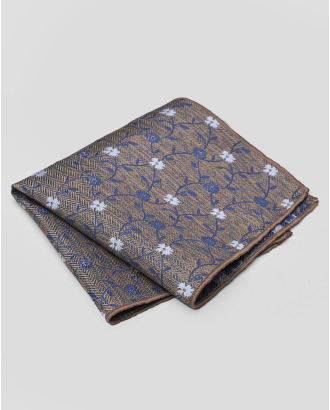 КАФЯВА КЪРПИЧКА ЗА САКО ЖАКАРД С КОНТРАСТНИ ЦВЕТЯ