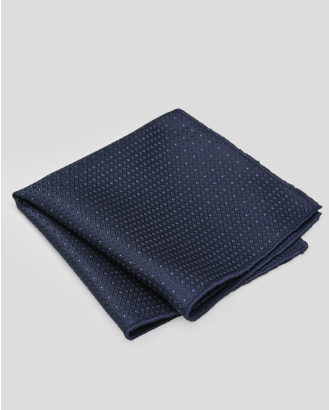 ТЪМНОСИНЯ КЪРПИЧКА ЗА САКО С ФИГУРАЛЕН ДЕСЕН НА ТОЧКИ