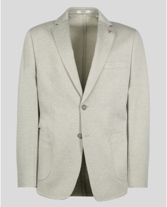 СВЕТЛОЗЕЛЕНО САКО МЕЛАНЖ ВТАЛЕН СИЛУЕТ С ЛОГО АКСЕСОАР