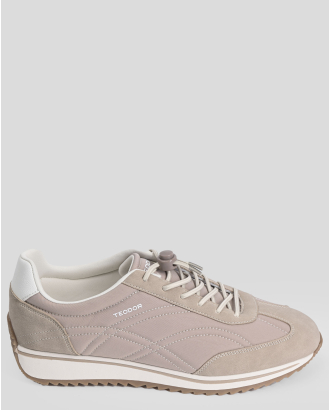 БЕЖОВИ СПОРТНИ ОБУВКИ С ЕЛАСТИЧНИ ВРЪЗКИ СЪС СТОПЕР