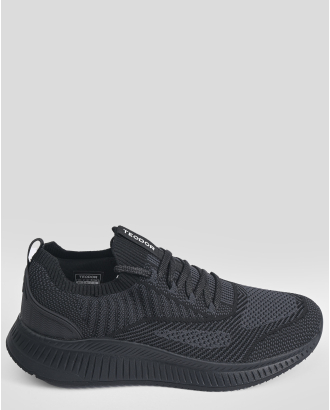 ЧЕРНИ ПЛЕТЕНИ ОБУВКИ ТИП МАРАТОНКИ 