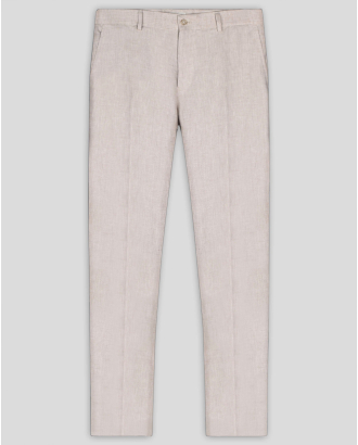 БЕЖОВ ОЛЕКОТЕН ПАНТАЛОН С ИТАЛИАНСКИ ДЖОБОВЕ /ЧАСТ ОТ КОСТЮМ/