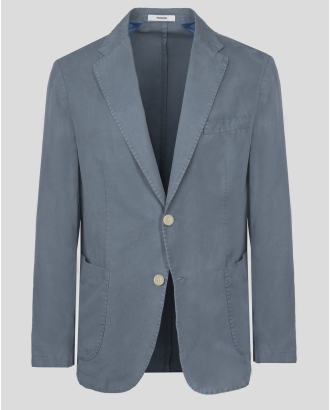 СВЕТЛОСИНЬО САКО С ИЗНОСЕН ЕФЕКТ СВОБОДЕН СИЛУЕТ