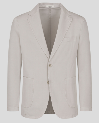 БЕЖОВО САКО БЕЗ ХАСТАР ОТ ПАМУК С ЕЛАСТАН СВОБОДЕН СИЛУЕТ