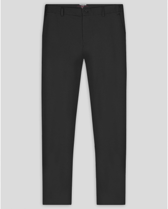 ЧЕРЕН ПАНТАЛОН С ГЛАДКА СТРУКТУРА ВТАЛЕН СИЛУЕТ /ЧАСТ ОТ КОСТЮМ/