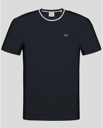 ТЪМНОСИНЯ ТЕНИСКА С ОБЛО ДЕКОЛТЕ ОТ 100% PREMIUM ПАМУК