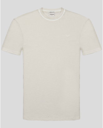 СВЕТЛОСИВА ТЕНИСКА С ОБЛО ДЕКОЛТЕ И БРОДЕРИЯ ЛОГО