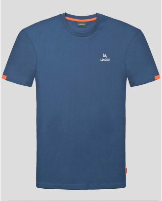 ТЕНИСКА ОТ 100% ПАМУК С РЕФЛЕКТЕН ПРИНТ В ДЕНИМ СИН ЦВЯТ