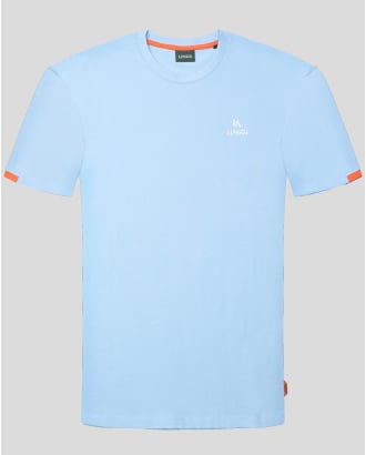 СВЕТЛОСИНЯ ТЕНИСКА С РЕФЛЕКТЕН ПРИНТ 