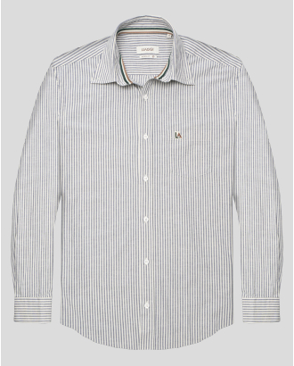 РАИРАНА РИЗА В ТЪМНОСИНЬО И БЯЛО С БРОДЕРИЯ ЛОГО