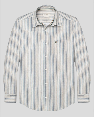 МНОГОЦВЕТНА РИЗА В СИТНО РАЙЕ С БРОДЕРИЯ ЛОГО MODERN FIT