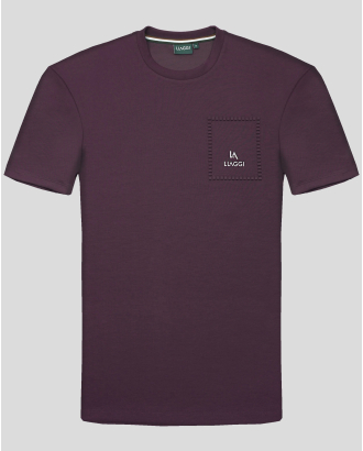 ТЕНИСКА СЪС СВЕТЛООТРАЗИТЕЛЕН ЛОГО ПРИНТ В ЦВЯТ БОРДО