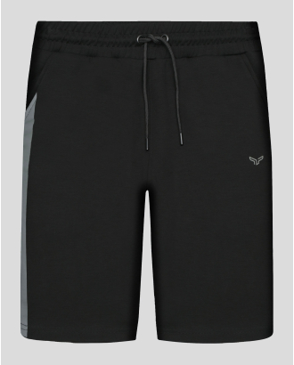 ЧЕРНИ БЕРМУДИ ОТ ВИСКОЗА И ЕЛАСТАН СЪС ЗАДЕН ДЖОБ