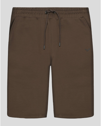 КАФЯВИ БЕРМУДИ ТРИКО С ГУМИРАНО ЛОГО И СТРАНИЧНИ ДЖОБОВЕ