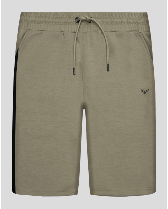 ЗЕЛЕНИ БЕРМУДИ С ГУМИРАНО ЛОГО И КОНТРАСТНА ЛЕНТА