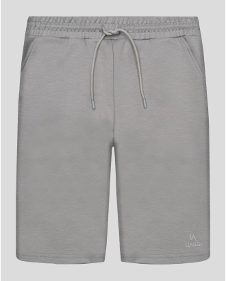 СИВИ БЕРМУДИ ТРИКО СЪС СВЕТЛООТРАЗИТЕЛЕН НАДПИС НА ЗАДЕН ДЖОБ