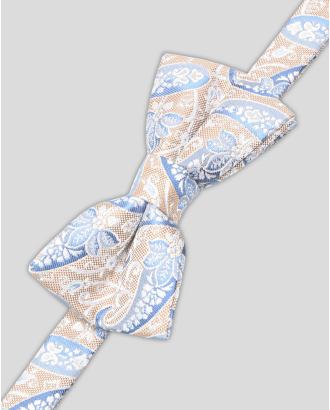 БЕЖОВА ПАПИЙОНКА С ФЛОРАЛЕН ДЕСЕН В СВЕТЛОСИНЬО