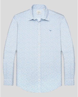 ФИНА ПАМУЧНА РИЗА С МЕКА ЯКА И БРОДЕРИЯ ЛОГО