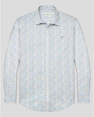 БЕЖОВА РИЗА С ФЛОРАЛЕН ДЕСЕН ВТАЛЕН СИЛУЕТ