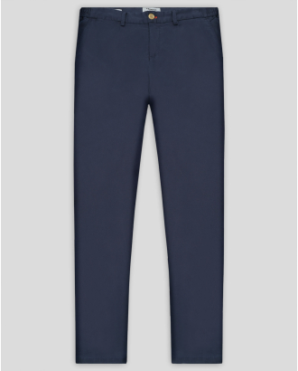 ТЪМНОСИН ЧИНО ПАНТАЛОН С ФИНА СТРУКТУРА ОТ ТЕНСЕЛ И ПАМУК