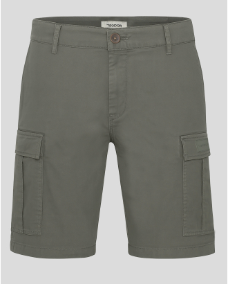 БЕРМУДИ ТИП КАРГО С ГУМИРАНА ЛОГО ЕМБЛЕМА В ЦВЯТ КАКИ