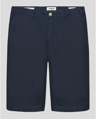 ТЪМНОСИНИ ЛЕНЕНИ БЕРМУДИ С ИТАЛИАНСКИ ДЖОБ