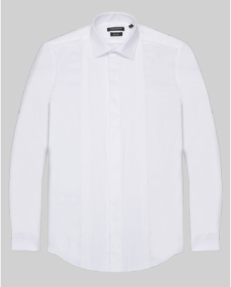 БЯЛА ЦЕРЕМОНИАЛНА РИЗА СЪС СКРИТО ЗАКОПЧАВАНЕ ВТАЛЕН СИЛУЕТ