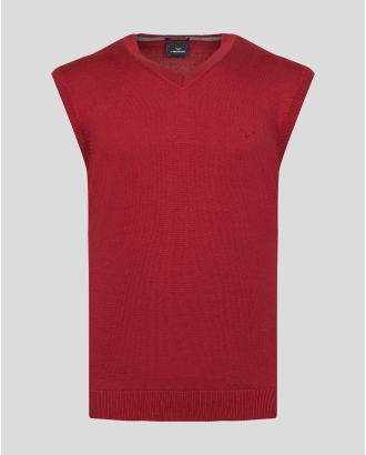 МЕЛАНЖИРАН ПУЛОВЕР БЕЗ РЪКАВИ ОТ PREMIUM ПАМУК В БОРДО