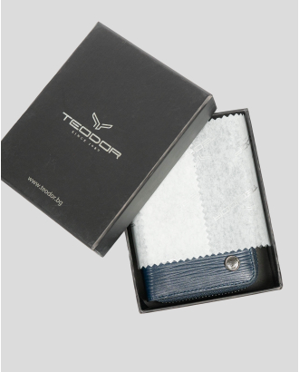 ТЪМНО СИН ПОРТФЕЙЛ С ВЪНШЕН ЦИП