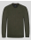 ТЪМНОЗЕЛЕН ПУЛОВЕР ОТ PREMIUM ПАМУК С КОНТРАСТНА ПЛАТКА И  ЛОГО