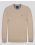 БЕЖОВ ПУЛОВЕР ОТ PREMIUM ПАМУК С КОНТРАСТНА ПЛАТКА И БРОДЕРИЯ ЛОГО