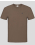 ТЪМНОКАФЯВА ТЕНИСКА ОТ ПАМУК С ЛОГО БАДЖ