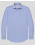 СИНЯ РИЗА ОТ ФИН ПАМУК С БРОДЕРИЯ ЛОГО СВОБОДЕН СИЛУЕТ