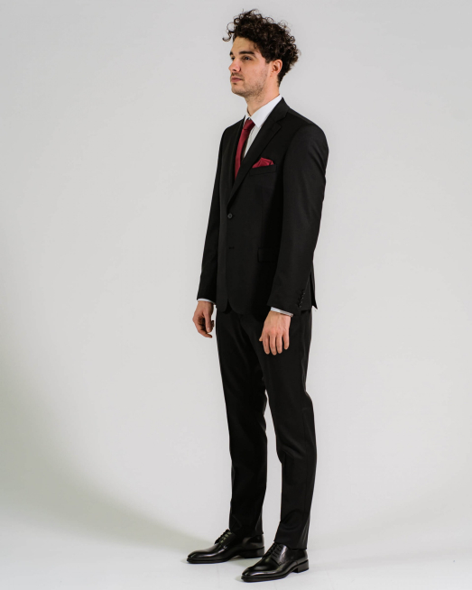 'ЕЛЕГАНТЕН ЧЕРЕН СТРУКТУРЕН КОСТЮМ