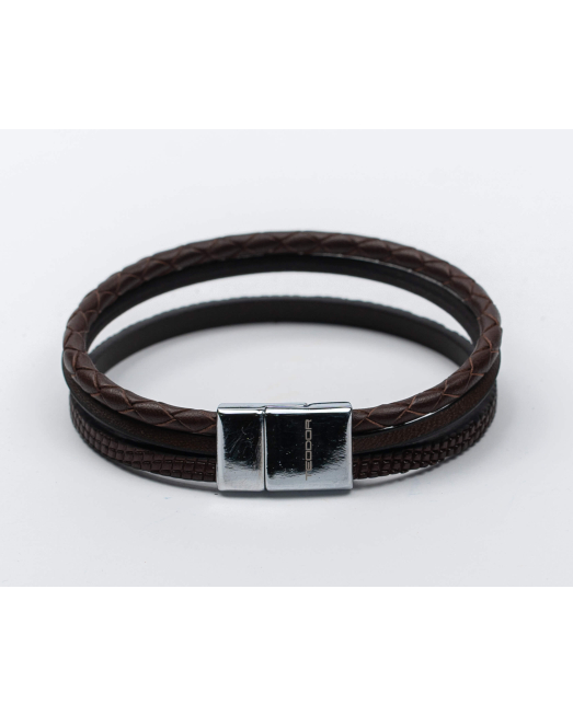 'ТРОЙНА ГРИВНА В ТЪМНО КАФЯВО