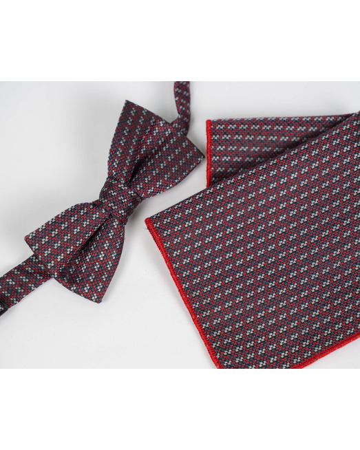 'ТЪМНО ЧЕРВЕН КОМПЛЕКТ С ЦВЕТНИ ЕЛЕМЕНТИ